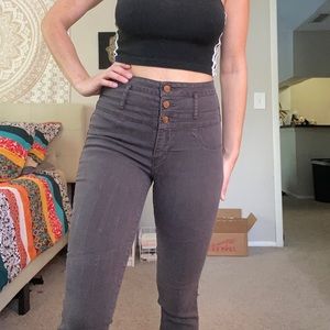 Black/grey skinny jeans